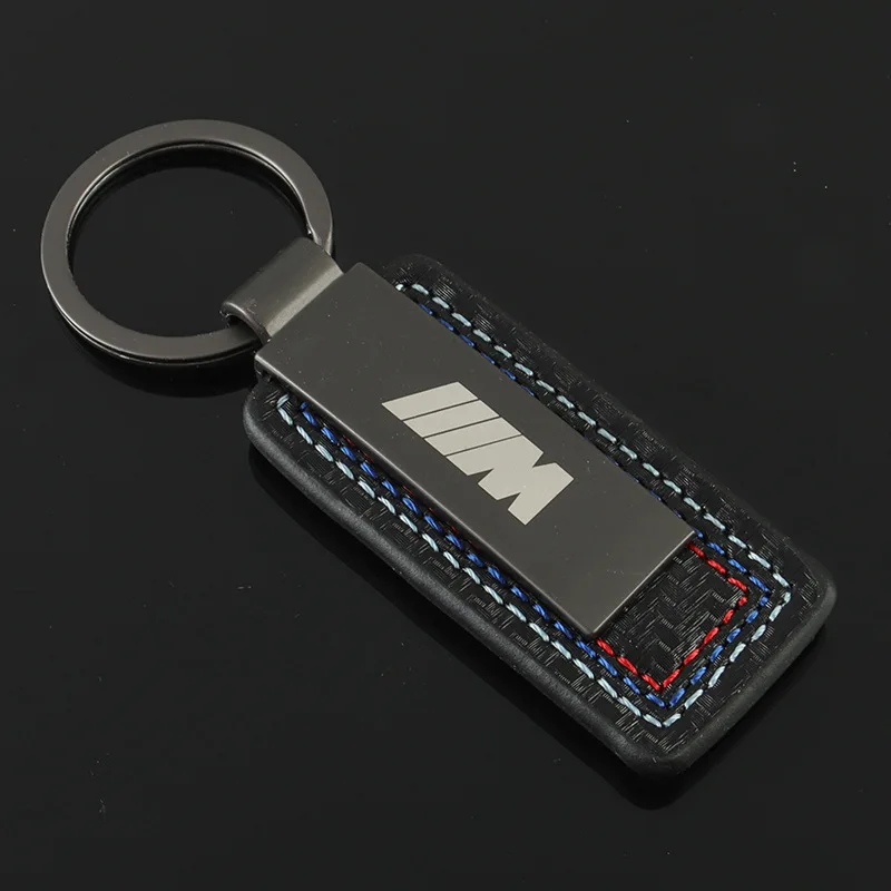 Fibre Emblem Keychain Genuine Leather Carbon Pendant for BMW X1 X2 X3 X5 X4 X6 X7 G30 G20 G32 G11 G12 F40 F30 F20 F10 F34 F07