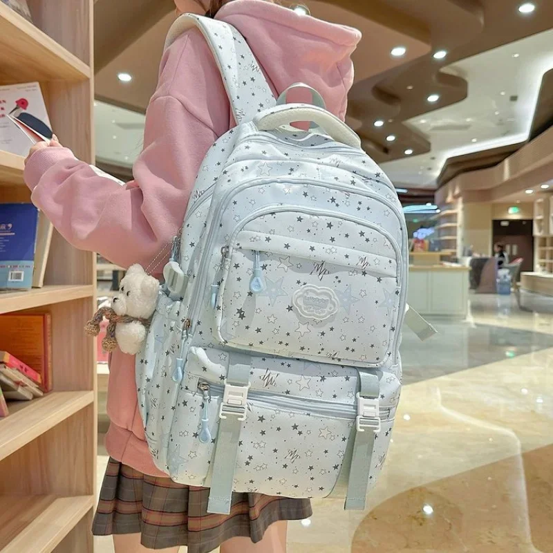 

Casual Travel Women Backpack Lightweight Nylon School Bag Dual Shoulder Fashion Campus Student Bookbag Outdoor Daily Daily Casua