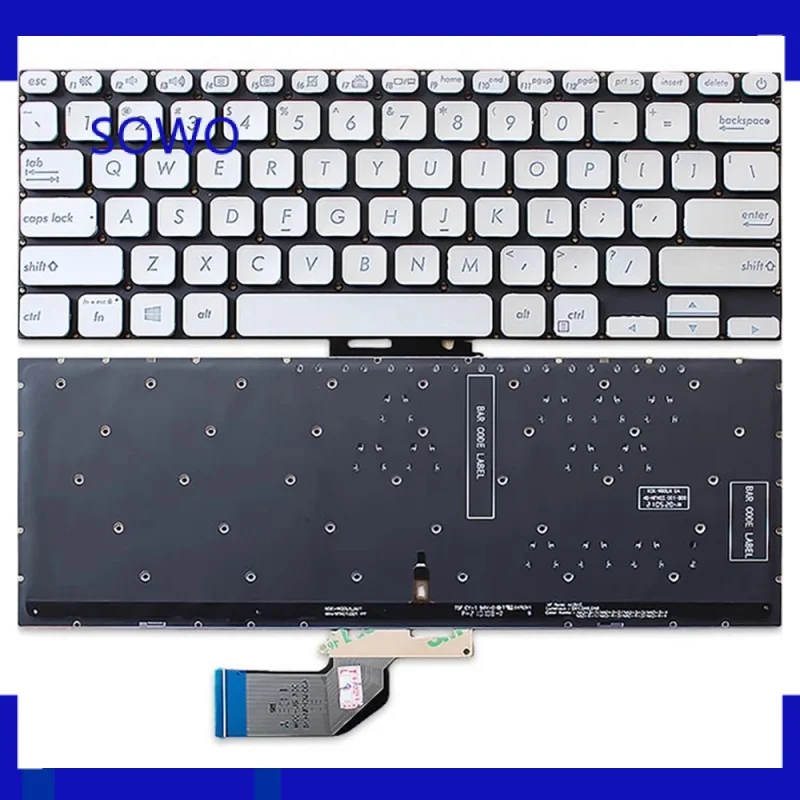 New Keyboard with backlit for ASUS ADOL13U 13UA 13UN X330UA 13F silver