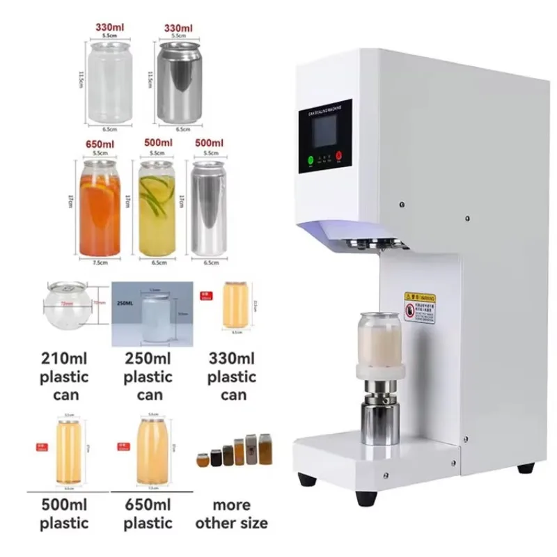 

Aluminium PET Cans Beverage Automatic Tin Can Juice Soft Drinks Making Canning Sealing Machine