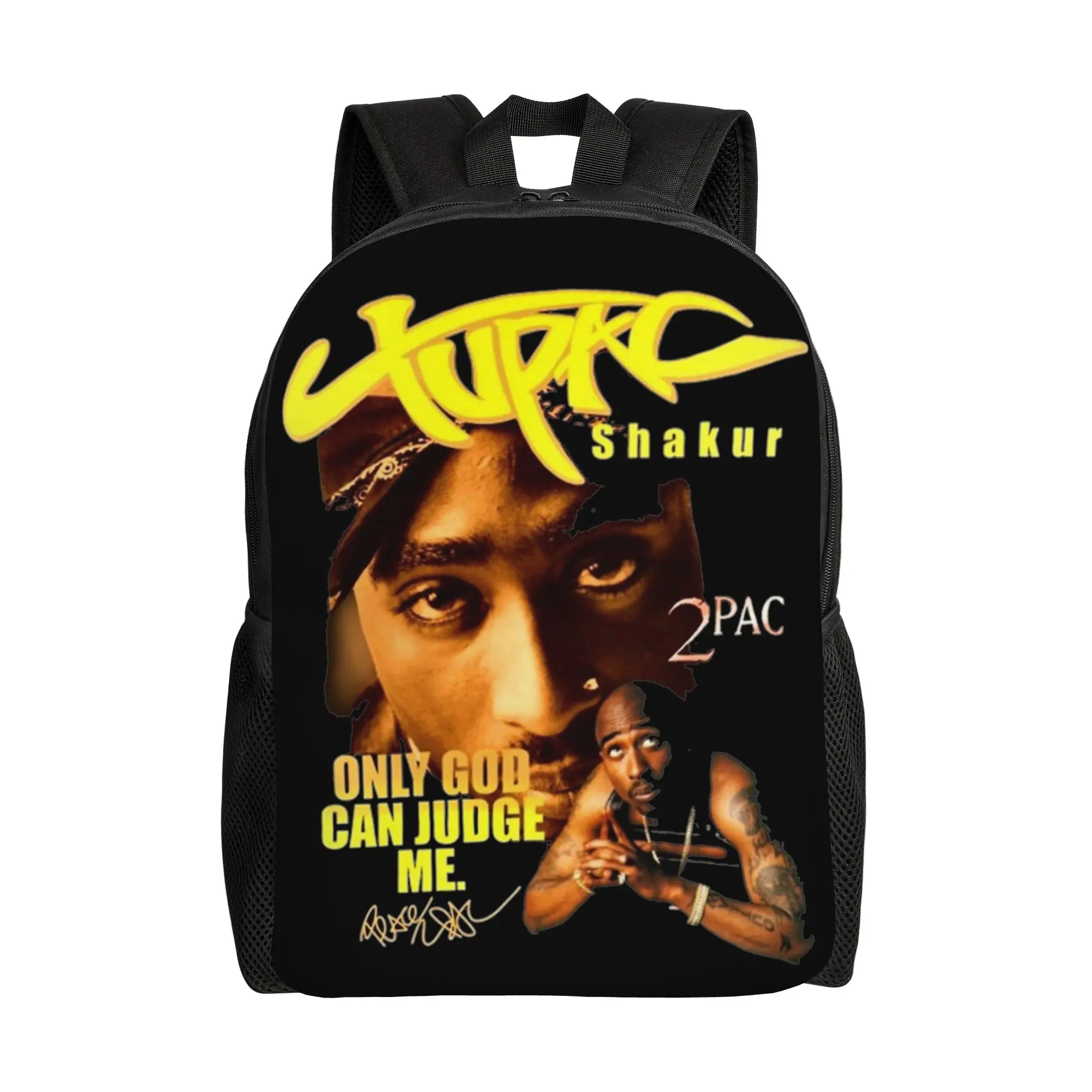 Tupac Only God Can Judge Me 90s Backpack Sports High School Business 2pac Hip Hop Daypack Laptop Computer Canvas Bags