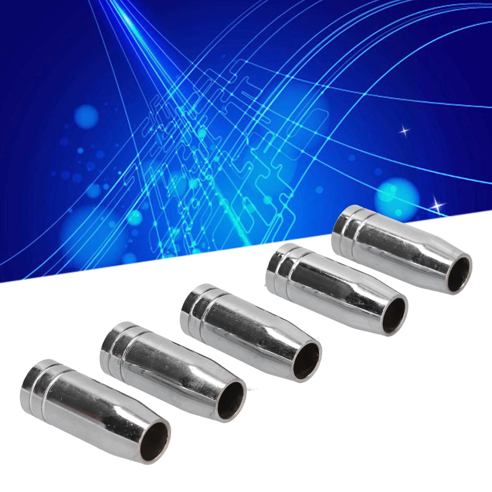 5 قطعة فوهة بندقية لحام النحاس مخروطي درع كأس شعلة لحام الفوهات اعتماد تصميم أكثر سمكا 25AK MIG MAG شعلة لحام المواد الاستهلاكية