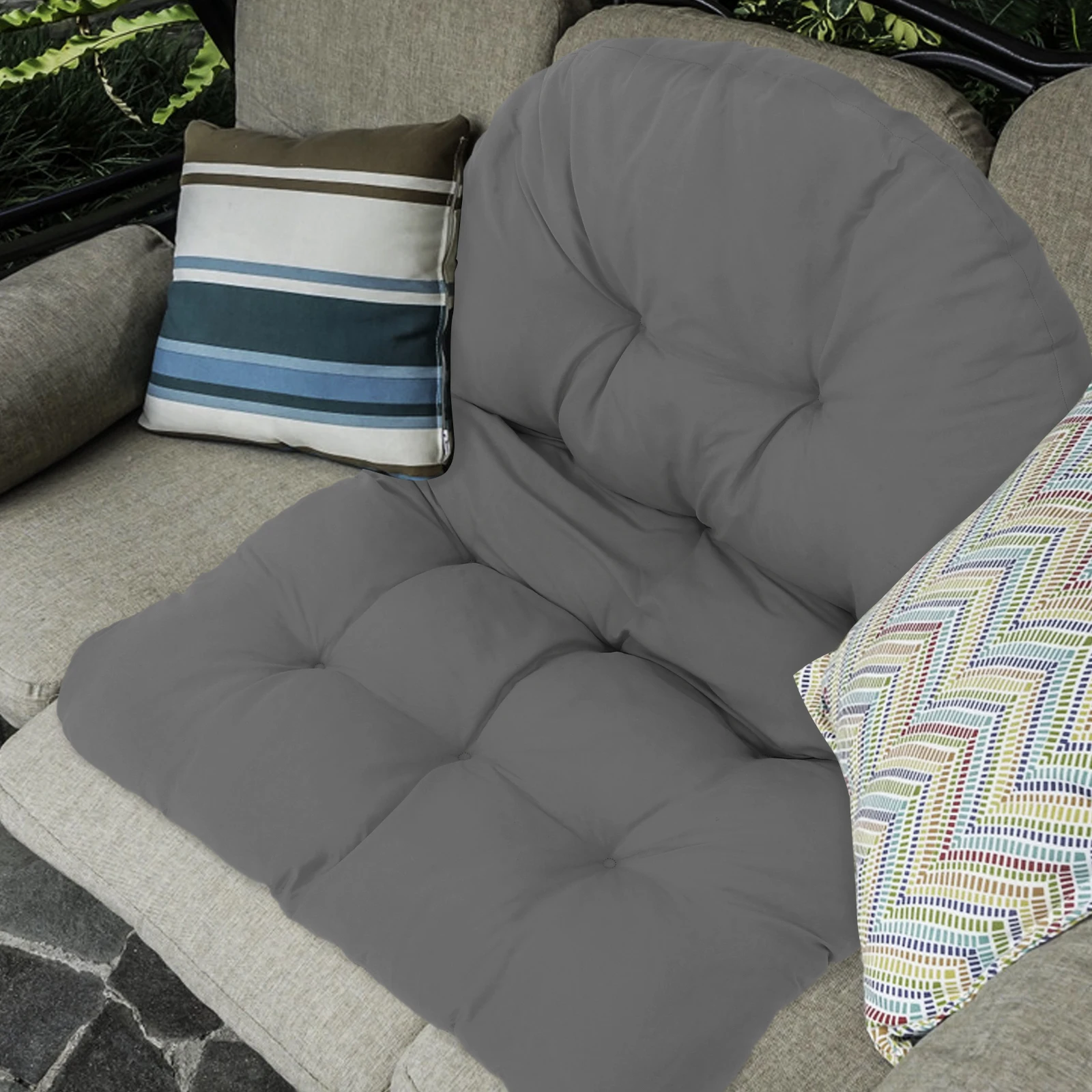 

Thickened Egg Swing Chair 180X60Cm Outdoor Garden Seat Cushion Replacement Hanging Basket Cushion Durable Weather Resistant