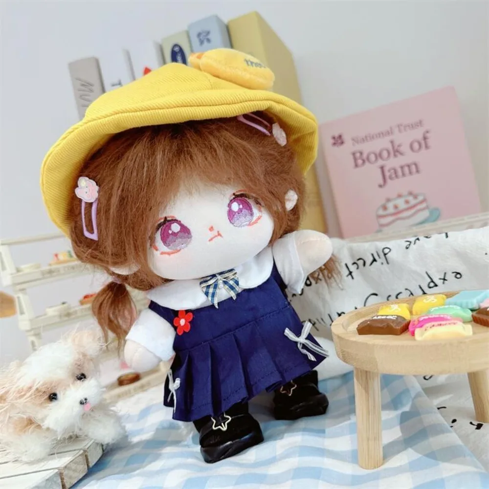 1 conjunto de roupas de algodão para jardim de infância, 20cm, saia jeans, pato amarelo, roupas de algodão, mini roupa, sem atributo, acessórios de roupas