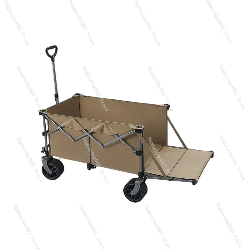 

Camping Folding Trolley Outdoor Trailer Table Board Oversized Camp Trolley