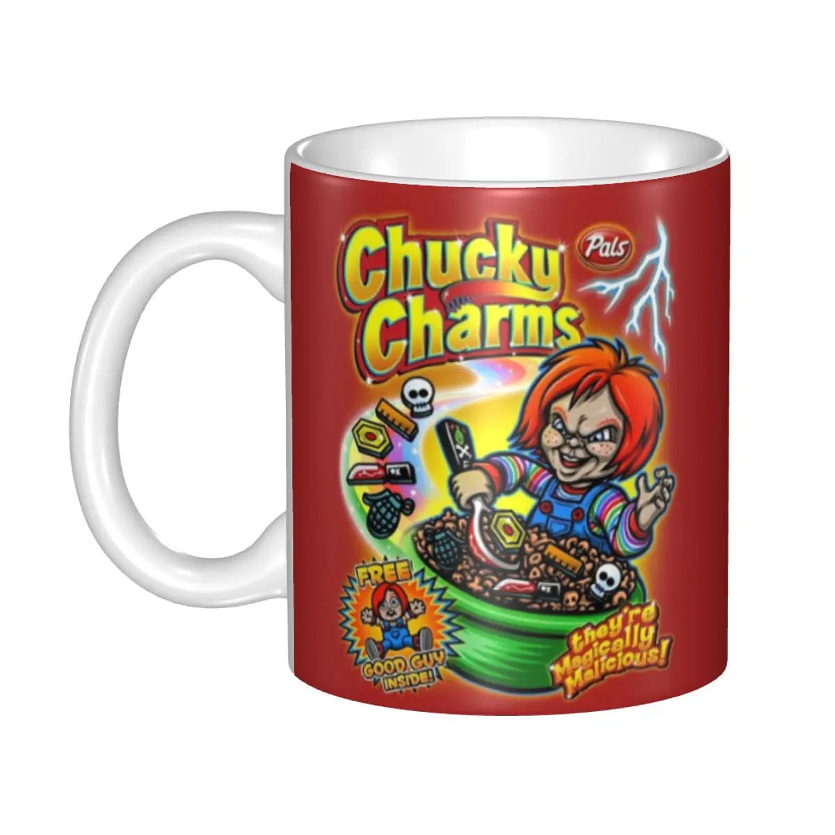 Personalized Chucky Charms Child's Play Coffee Mug DIY Horror Movie Ceramic Milk Tea Cups Outdoor Work Camping Cup