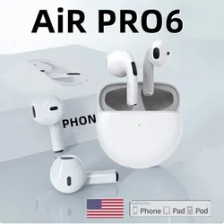 Original Air Pro 6 TWS Wireless Bluetooth Earphones Mini Pods Earbuds Earpod Handfree Headset For Xiaomi Apple iPhone Headphones