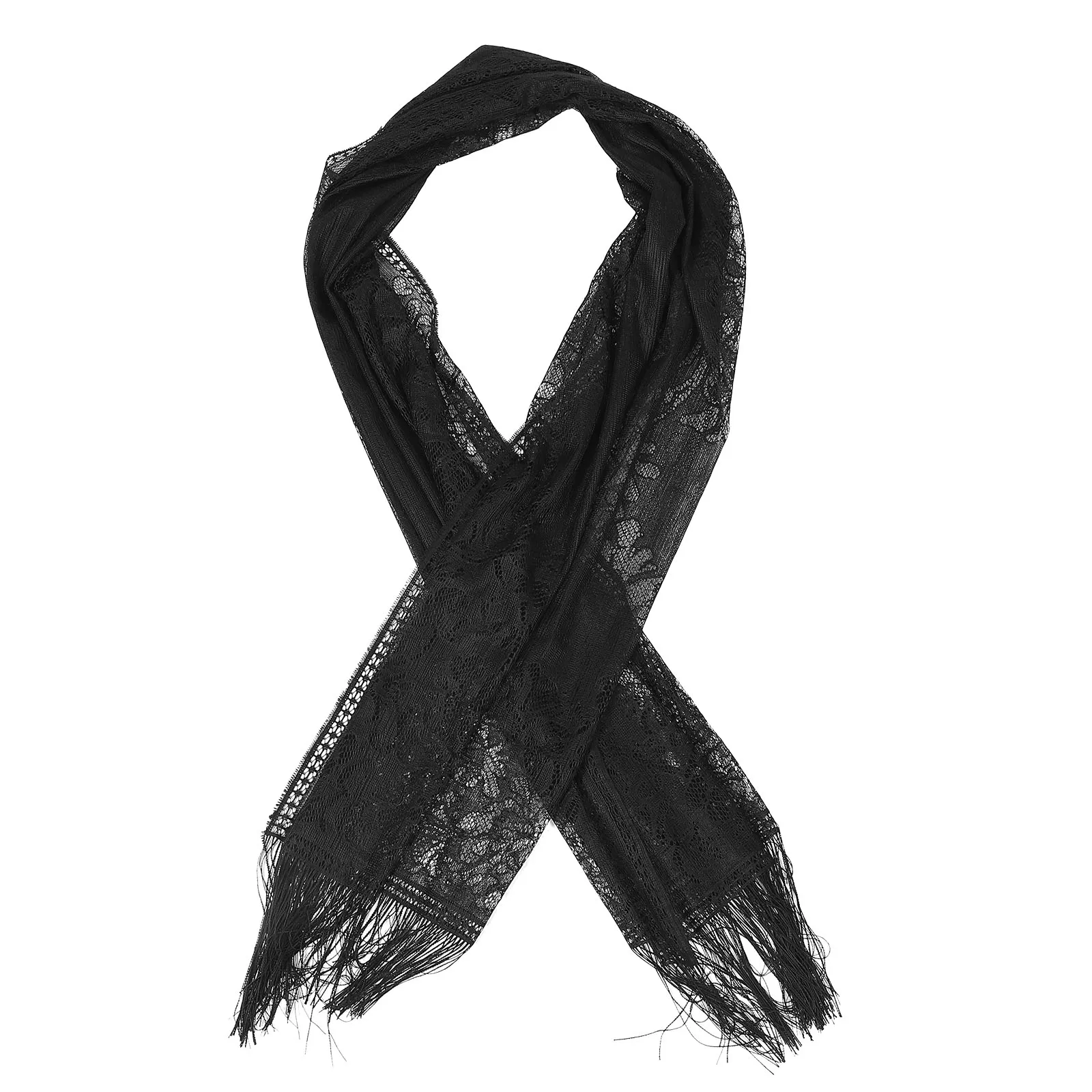 

Lace Shawl Women Shawls Wraps Embroidered Scarf Black Dressy Wedding Bridesmaid Floral Jelly Reusable Long Comfortable Stylish