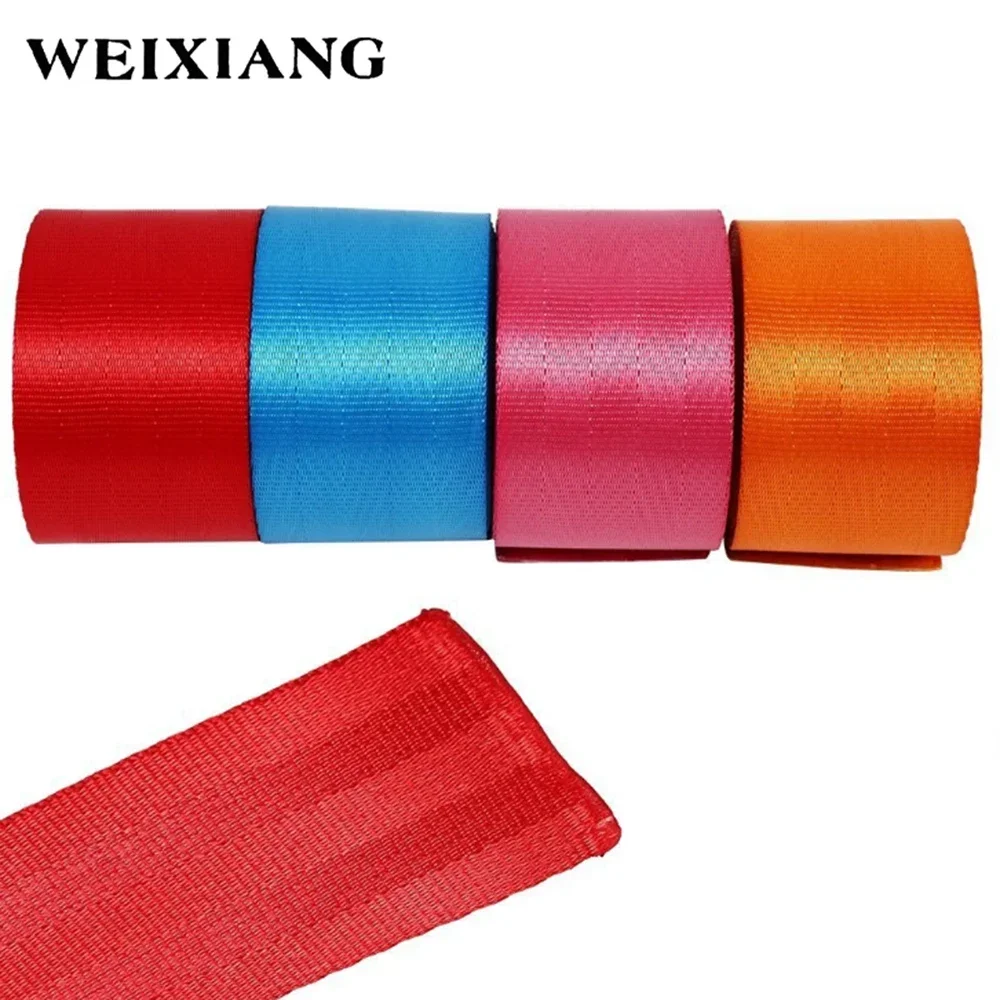 10 Meters Roll Seat Belt Webbing Strap Thicken Car Seat Stroller Safety Belt Harness Backpack Belt Straps Fashion Color Ribbon