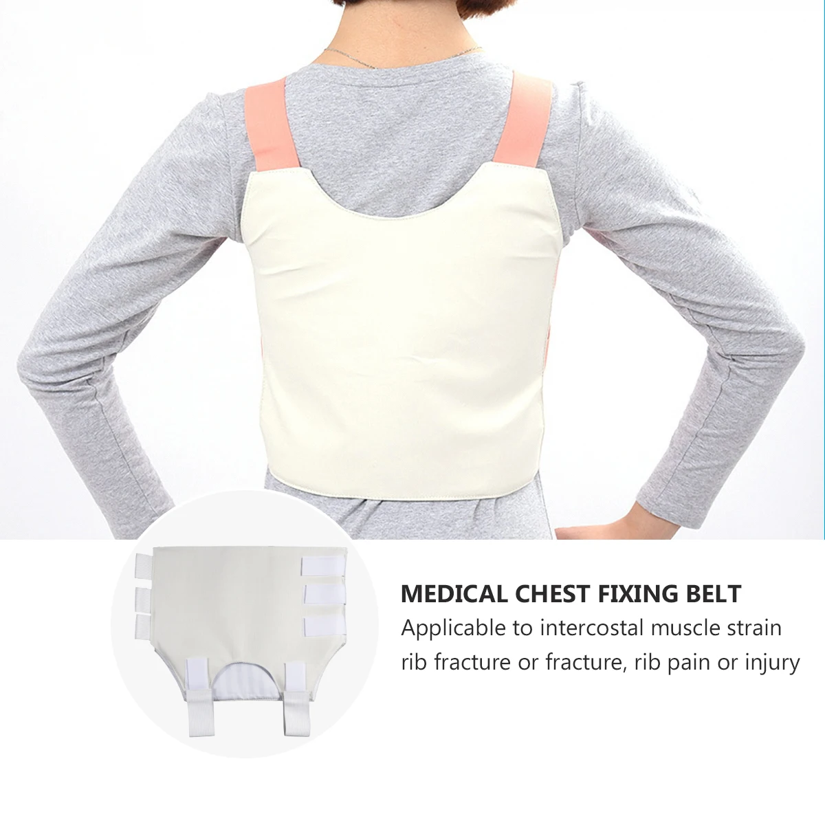 

Elastic Chest Support Belt Breathable Rib Brace Belt for Rib Fracture Recovery and Pain Relief Chest Support Brace