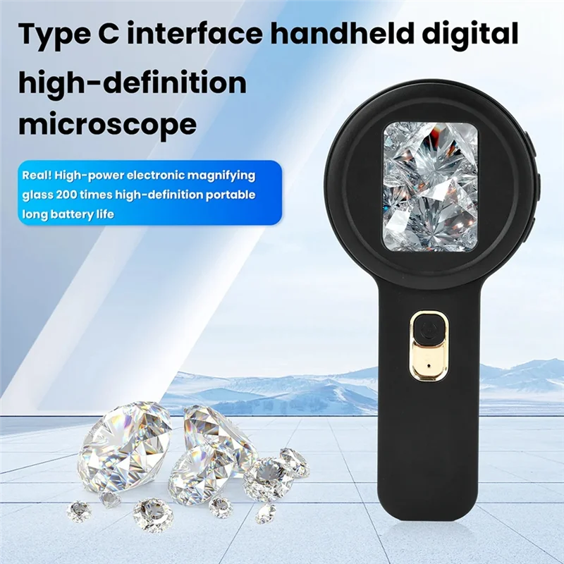 ABGE-Repair Electronic Magnifying Glass Electronic Magnifying Glass 2-Inch High-Definition Large Screen Expansion Mini Microscop