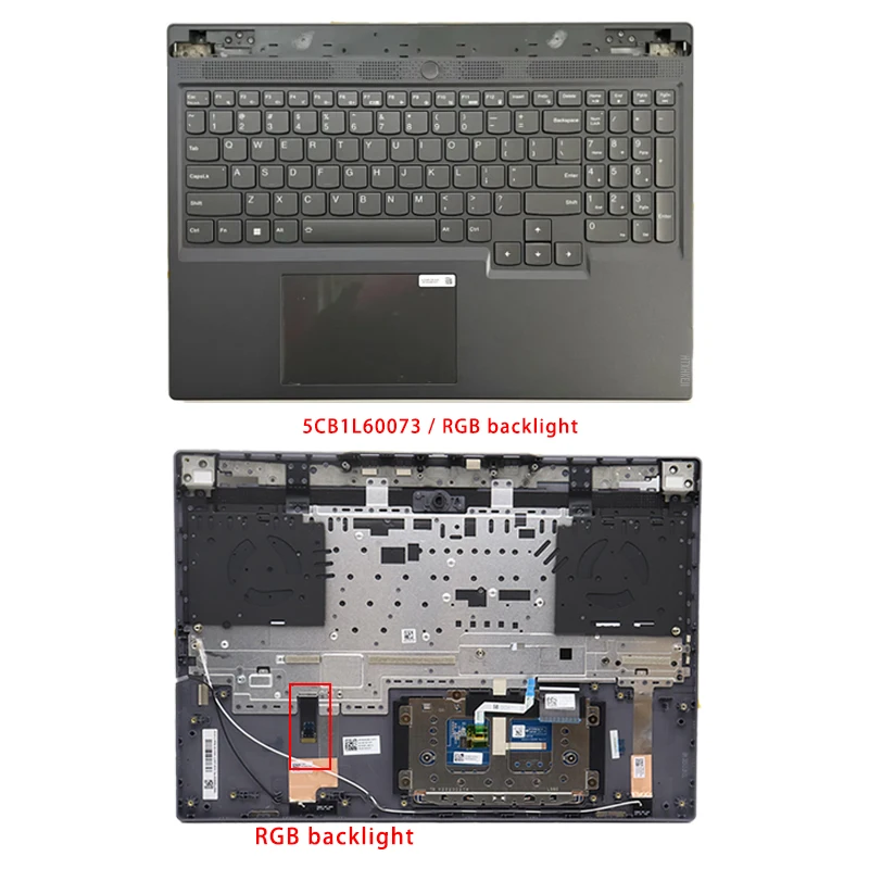 جديد لينوفو ليجيون سليم 5 16APH8 / 16IRH8 2023؛ استبدال ملحقات الكمبيوتر المحمول Lcd الغطاء الخلفي أو لوحة المفاتيح الأمريكية/السفلي 5CB1L56004