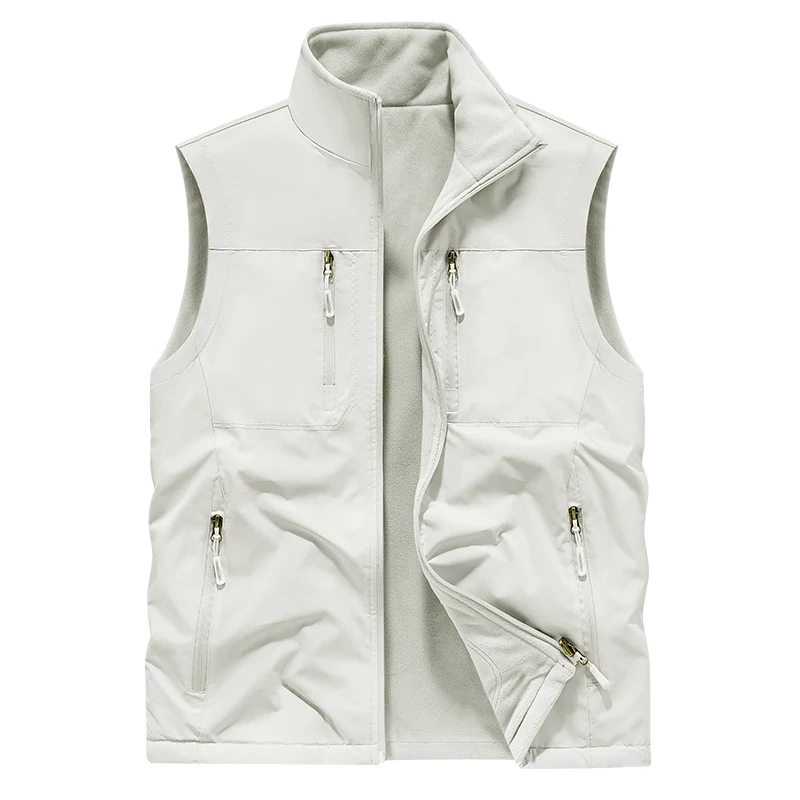 

Осенне-зимний уличный плюшевый толстый двусторонний теплый жилет, удобный универсальный ветрозащитный дышащий высококачественный теплый жилет