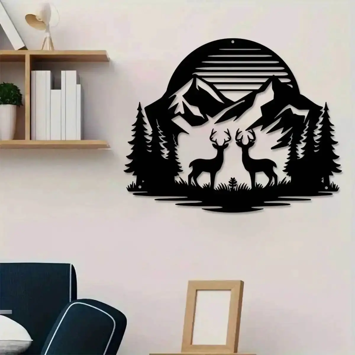 CIFBUY Metal Wall Art Forged Iron Ornament Interior Decoration For Home Living Room Hanging Decor Display