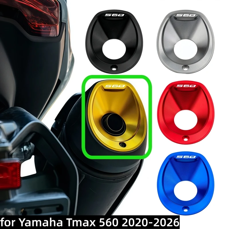 

Motorcycle exhaust pipe rear decorative cover Exhaust Muffler pipe End Tip Cover Guard For YAMAHA TMAX560 TMAX 560 2020-2026