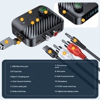 A32T-Digital Display Bluetooth Receiver Transmitter BT5.3 Stereo 2-In-1 Audio Adapter Volume Control With LCD Screen