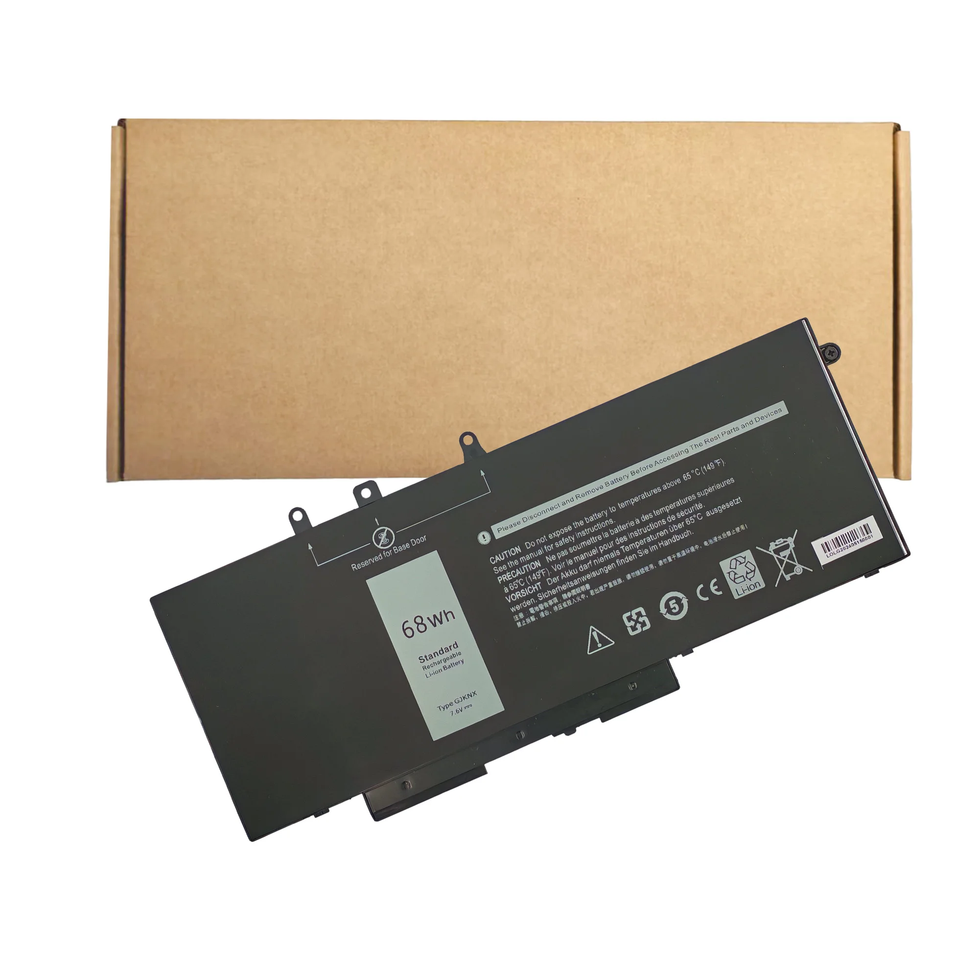 GJKNX LAPTOP Battery For Dell Latitude E5480 5580 5490 5590 For DELL Precision M3520 M3530 Series GD1JP 7.6V 68WH
