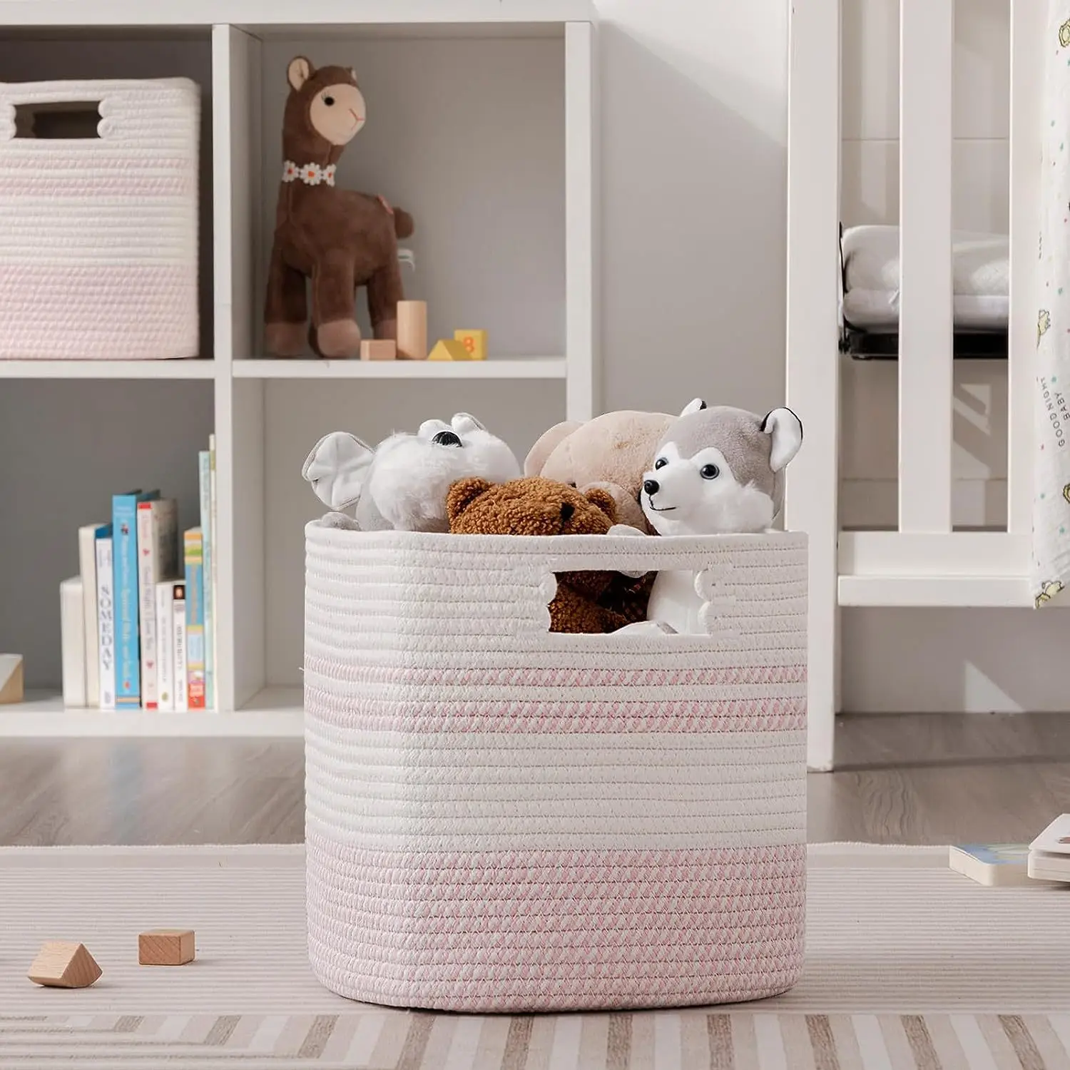 

Woven Storage Basket Square Large Capacity Toy Sundries Dirty Clothes Storage Basket Balcony Dirty Clothes Basket Storage Bucket