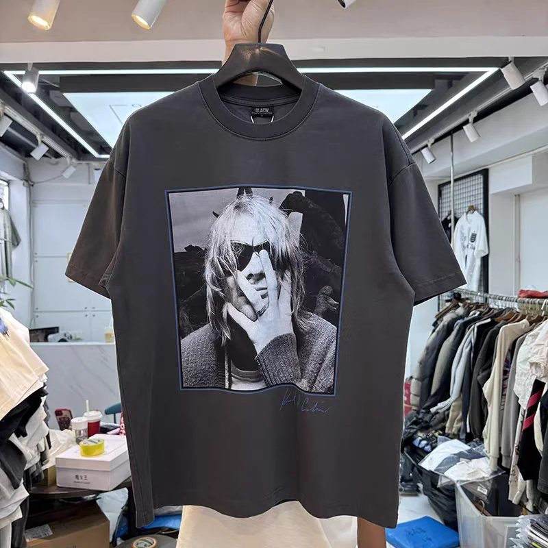 Vintage Rock band Cobain print T Shirt Men Women T-shirt Top Tees
