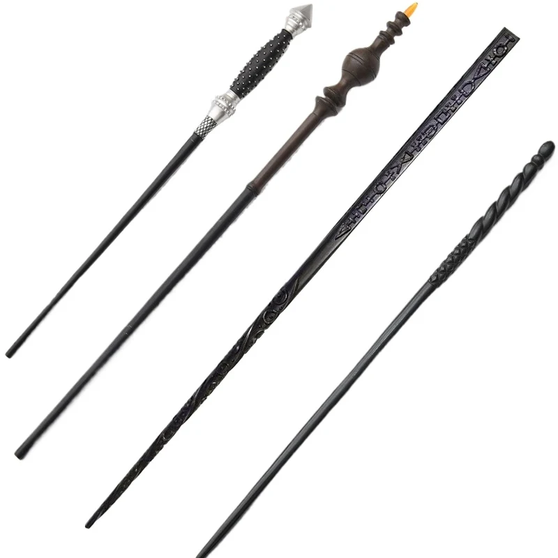 

New Harryed Fate Pottered Peripherals Magic Wand Steel Core Resin Material Mascot Staff Cosplay Prop Kid Gift