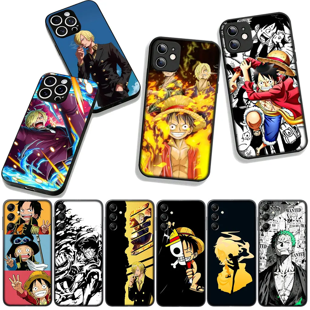 Чехол Luffy One Sanji Roronoa Zoro Pieces для Motorola Moto G04 G13 G14 G22 G23 G32 G34 G35 G64 G82 G84 G53 G60 G72 E14 E15 E13