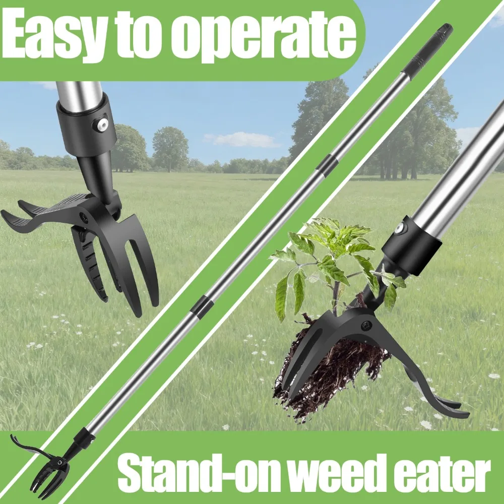 1pc Heavy Duty 4-Claw Weed Puller,Manual Weed Eater for Lawns, Gardens, Patios,Steel Head Artifact Uprooting Without Handle