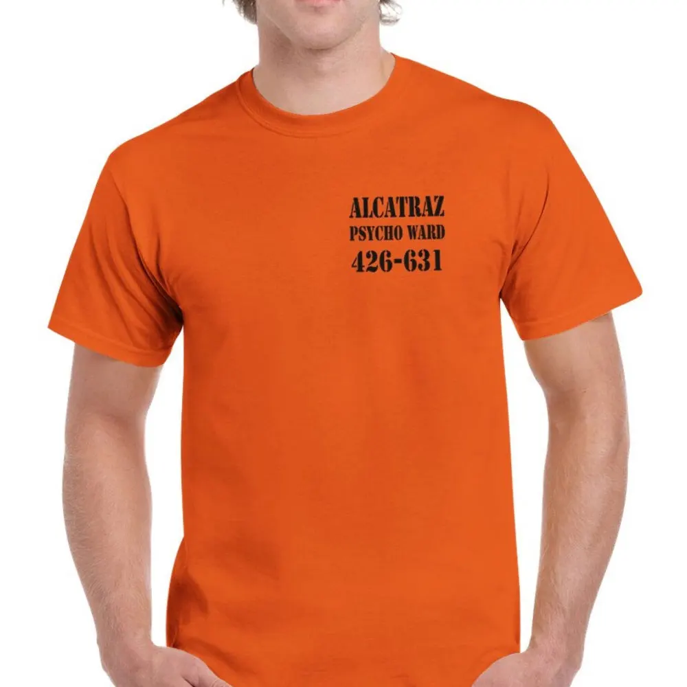 Alcatraz Psycho Ward Mental Prison Inmate Novelty Funny Unisex Crewneck T-shirt Summer Fashion Casual Print Tops Cotton Soft Tee
