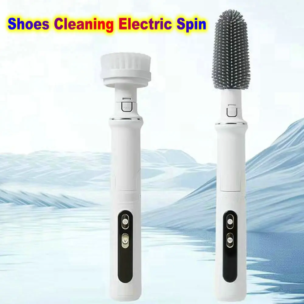 

Cordless Shoe Cleaning Electric Spin Brush Plastic Clothes Scrubbing Household Multi-functional Cleaning Tools Washing Brush
