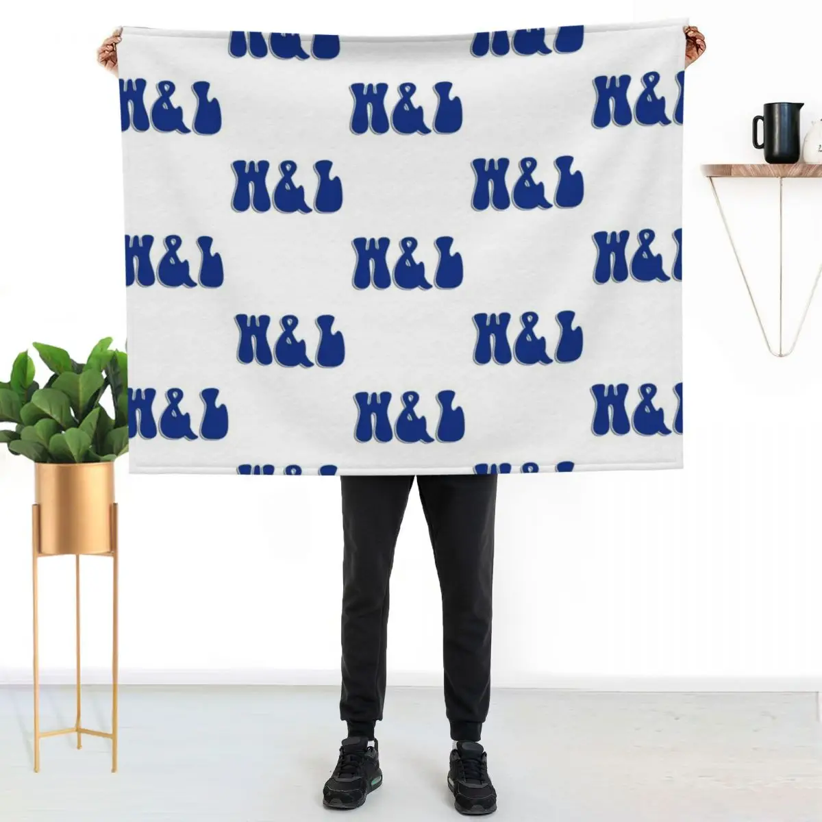 W&L Washington and Lee Throw Blanket Designers Luxury Brand warm winter Fashion Sofas Weighted Soft Beds Blankets