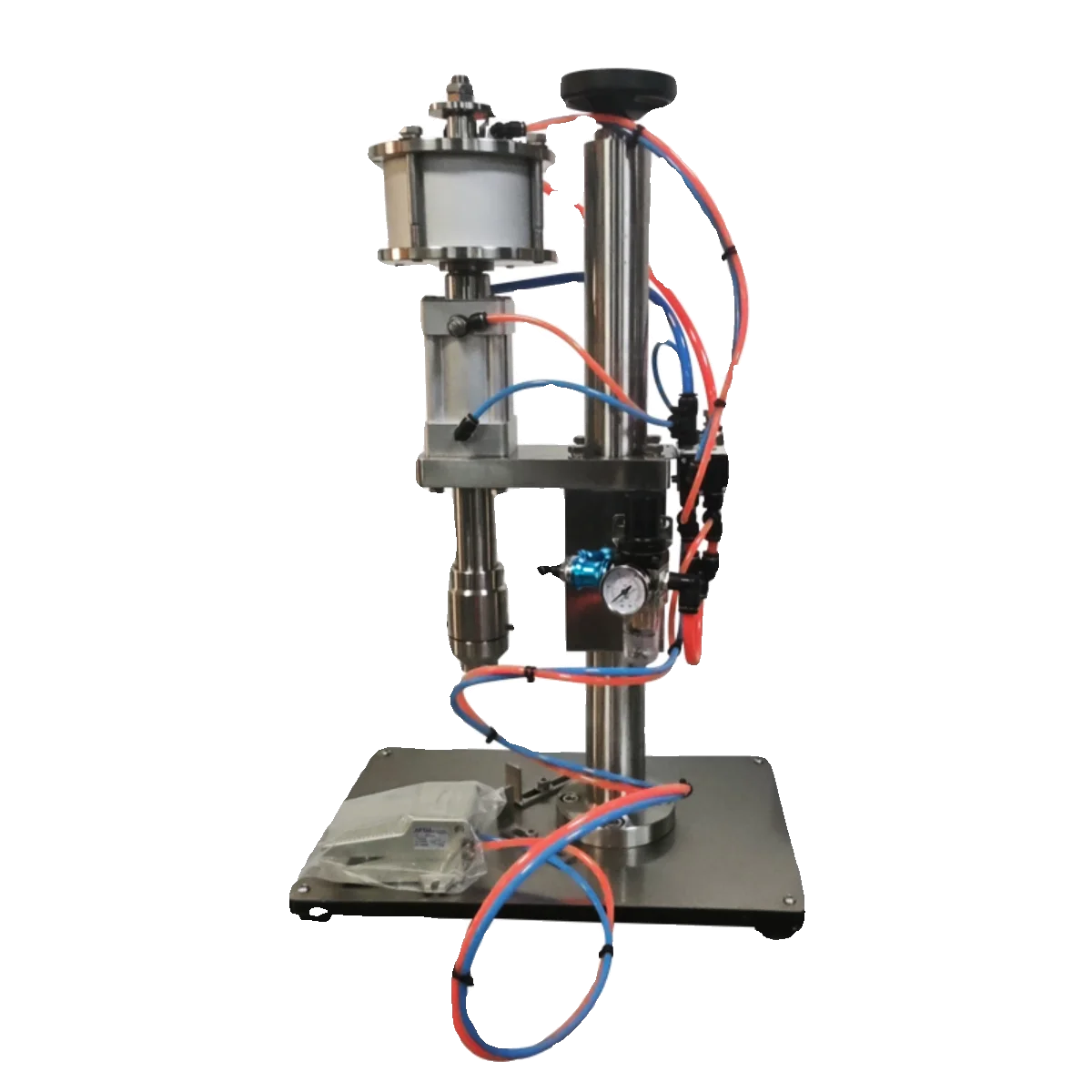 ZS-YG25Q Can Sealing Equipment Pneumatic Aerosol Can Crimper Aerosol Can Sealing Machine Spray Paint Sealer Aluminum Tin Capping