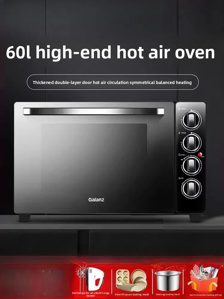 

Электрическая духовка для дома и коммерческого использования, большая вместимость, для выпечки, многофункциональная, полностью автоматическая, 60 л, новая модель, 42 л.