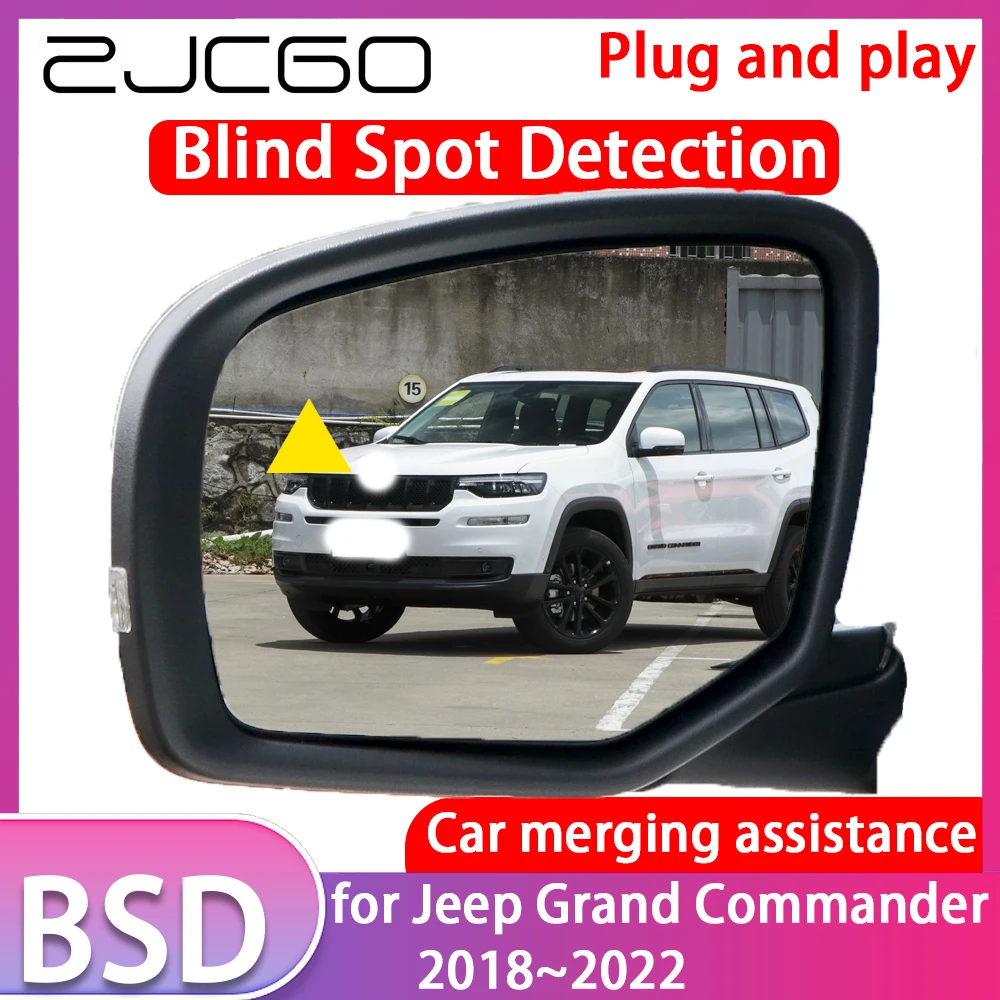 

ZJCGO for Jeep Grand Commander 2018~2022 Blind Spot Detection Car BSD BSA BSM System Driving Warning Radar Alert Mirror