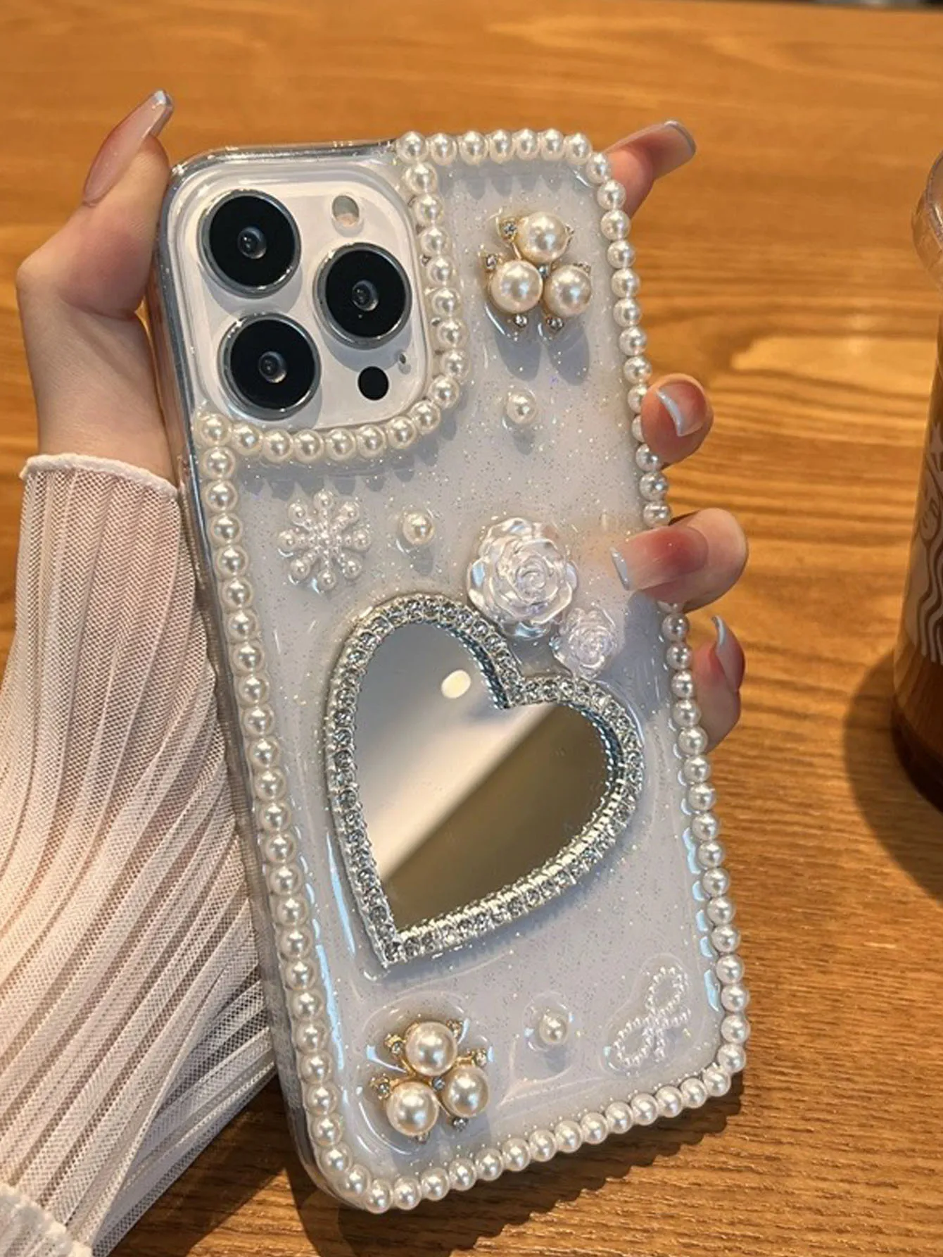 Clear Heart Bow Case for iPhone