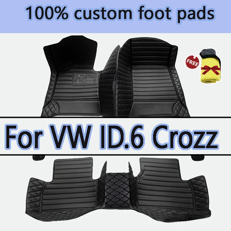 Car Floor Mats For VW VW ID.6 Crozz 2021 Custom Auto Foot Pads Automobile Carpet Cover Interior Accessories