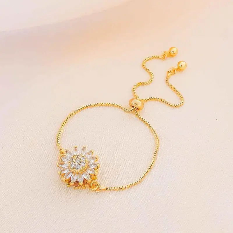 Spinning Sunflower Bracelet With Gift Box – A Calming and Relaxing Accessory for Mothers Day Gift, Valentines Day Gifts