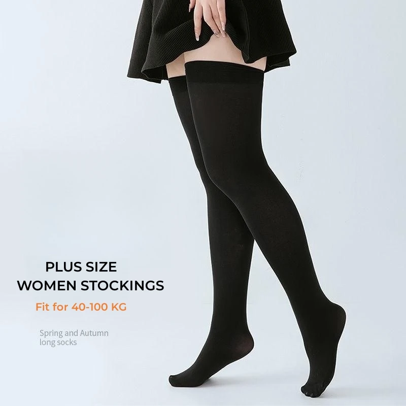 DOIAESKV Plus Size Women Stockings Over Knee Socks Thigh High Socks Large Size Female Stockings Long Socks Women's Stockings 