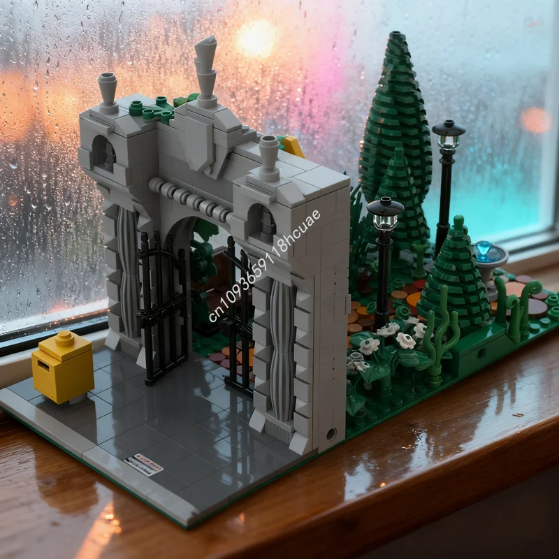 

563pcs MOC Old Gate Park Modulared Model Building blocks Christmas gift Construction Assemble idea Education toys Brick Birthday