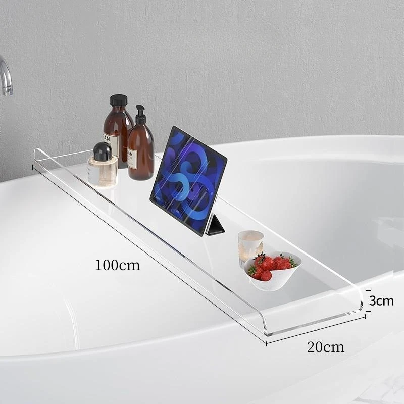 Acrylic bathtub rack, telephone, iPad storage rack, transparent stand, special bathtub tray for bathing