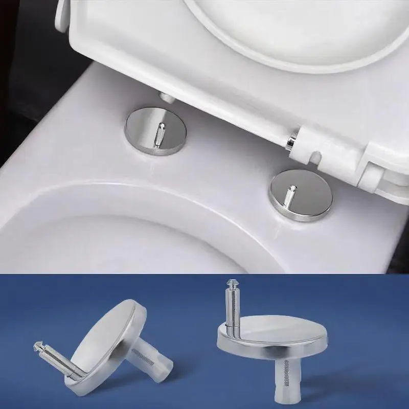 Toilet Seats Toilet Hinges Accessories Fixing Bolts Plumbing & Fixtures Stainless Steel Toilet Lid Hinge For Back-to-wall 1Pair