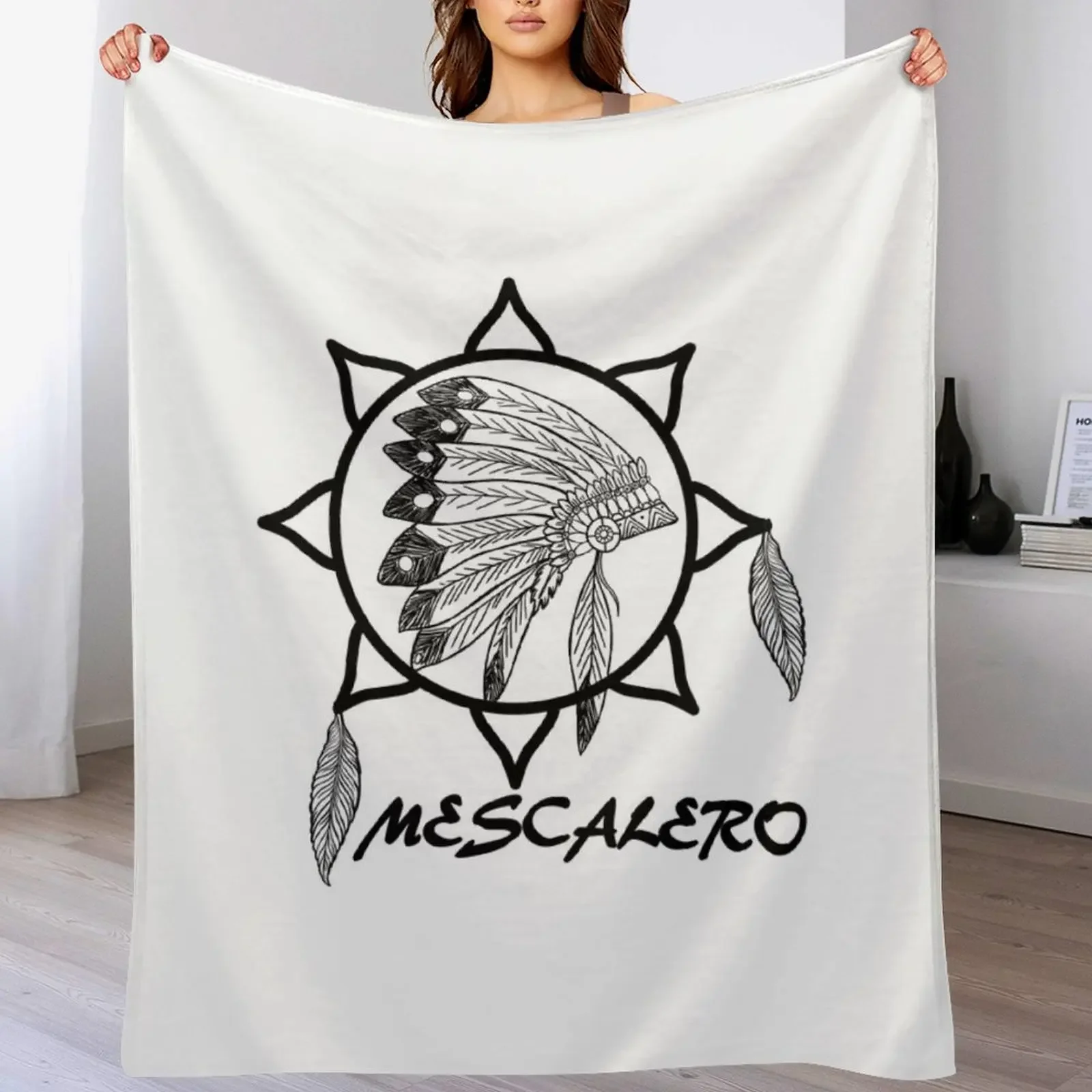 

Mescalero Apache Indian Throw Blanket Stylish Couch Blanket for Home Living Room