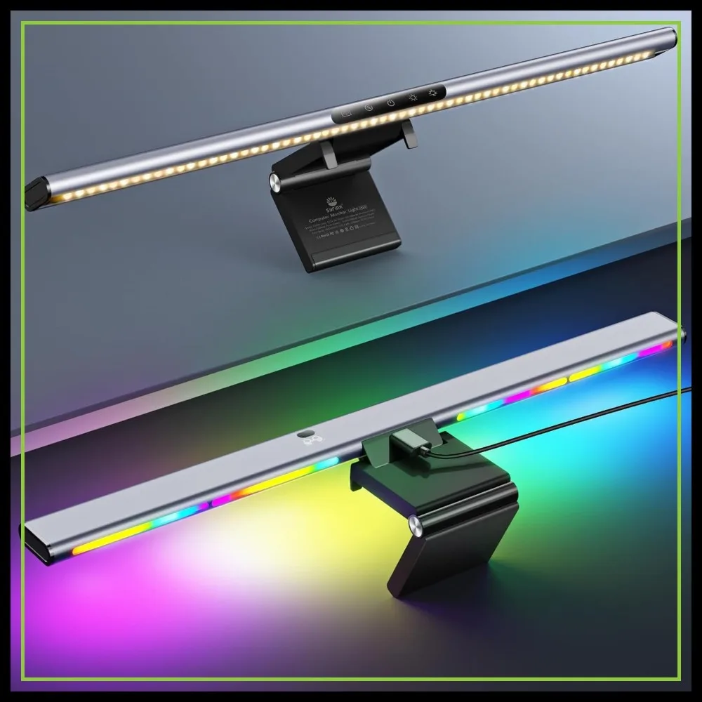 

Eye-Caring USB LED Monitor Light Bar with Backlight, Dimmable, Motion Sensor, Touch Control, CRI 95+ for Home Office