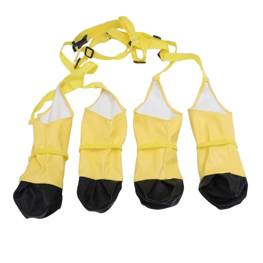 New Waterproof Dog Suspender Boots Adjustable Fit Dirty-proof Dog Rain Boots Anti-Slip Pet Paw Protector Pet Outdoor Walking