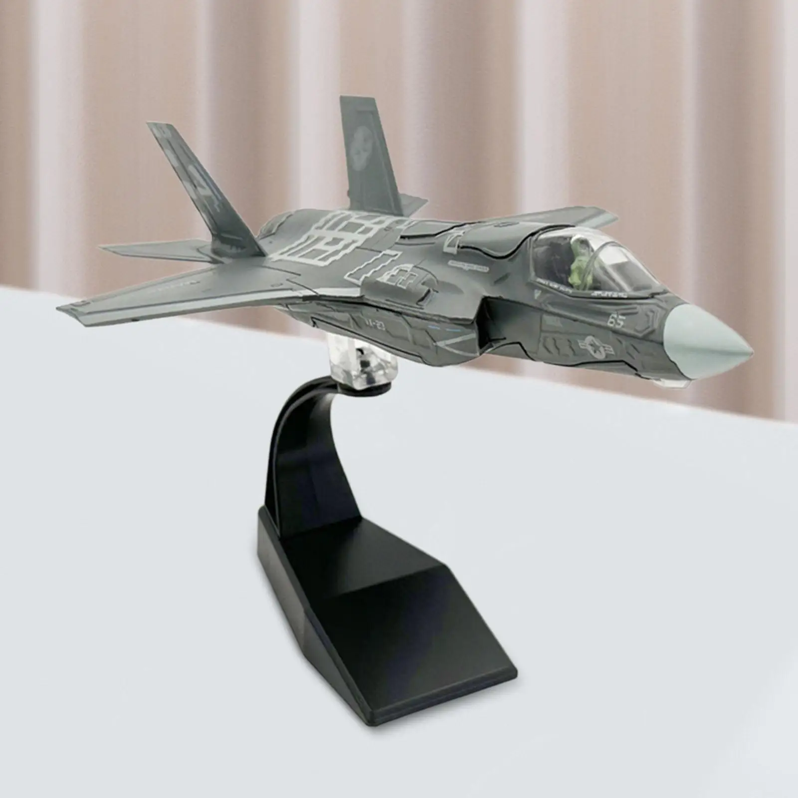 Aircraft Model 1/72 Scale Tabletop Decor with Display Base Fighter Model Airplane Model Ornament Plane Model Toy for Boy Gift