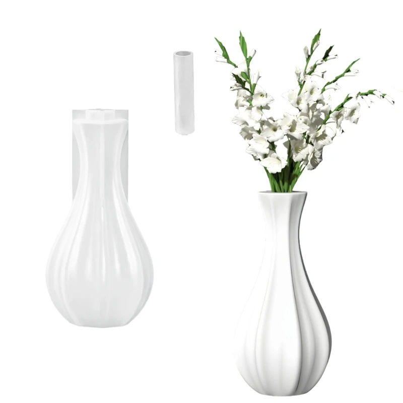 

H7EB Creative Silicone Mold Crafting Vase Planter Flowerpot Moulds Suitable for Making Simple Vase Planter and Cement Art