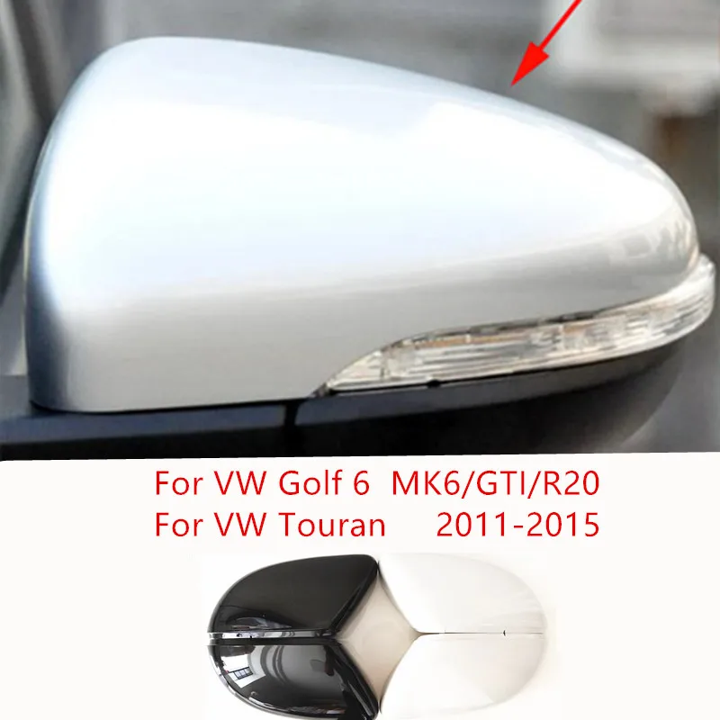 Side Mirror Cover For VW Golf 6 MK6 GTI R20 Touran 2011 2012 2013 2014 2015 Rear View Mirror Cap Automotive Accessories