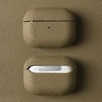 Para Airpods Pro funda 100% Funda de cuero genuino para Airpods 3/2/Pro2 caja de protección fundas AirPods caja de carga de cuero de vaca