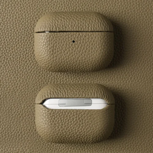 Para Airpods Pro funda 100% Funda de cuero genuino para Airpods 3/2/Pro2 caja de protección fundas AirPods caja de carga de cuero de vaca