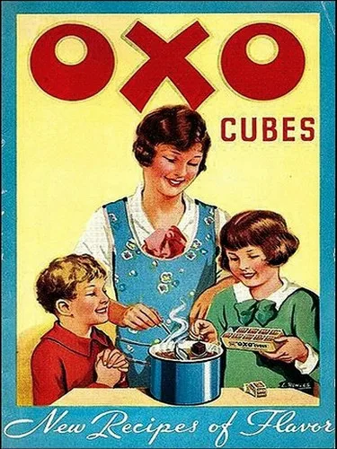 Oxo Cubes Family Vintage Publicidade Retro Metal Placa de Parede Art Sign