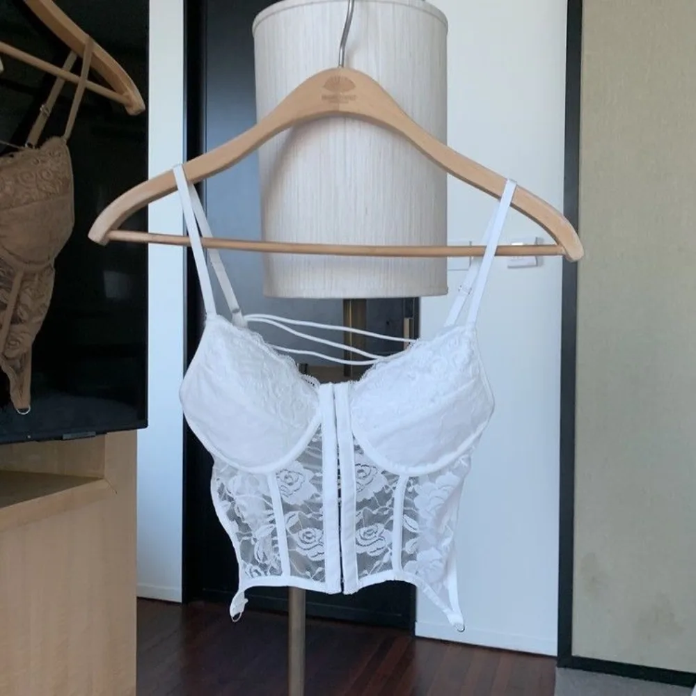 Dünne Mode rücken freie Weste sexy Spitze ärmellose Weste Vintage Korsett