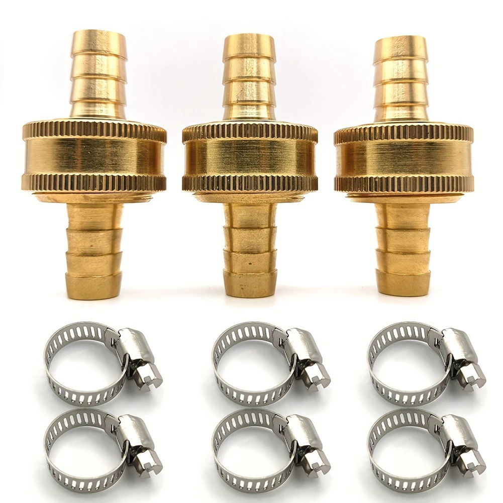 1/2 GHT Brass Quick Connector for Garden Tap Adapter Fits Standard Hose Brands and Prevents Water Leakage Outdoors